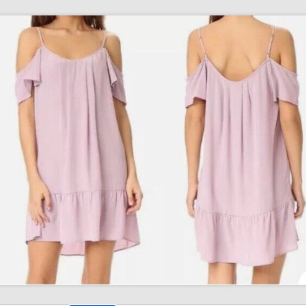 Joie Stellara Thistle Silk Mini Dress Womens Drop Waist Flutter Sleeve Size S